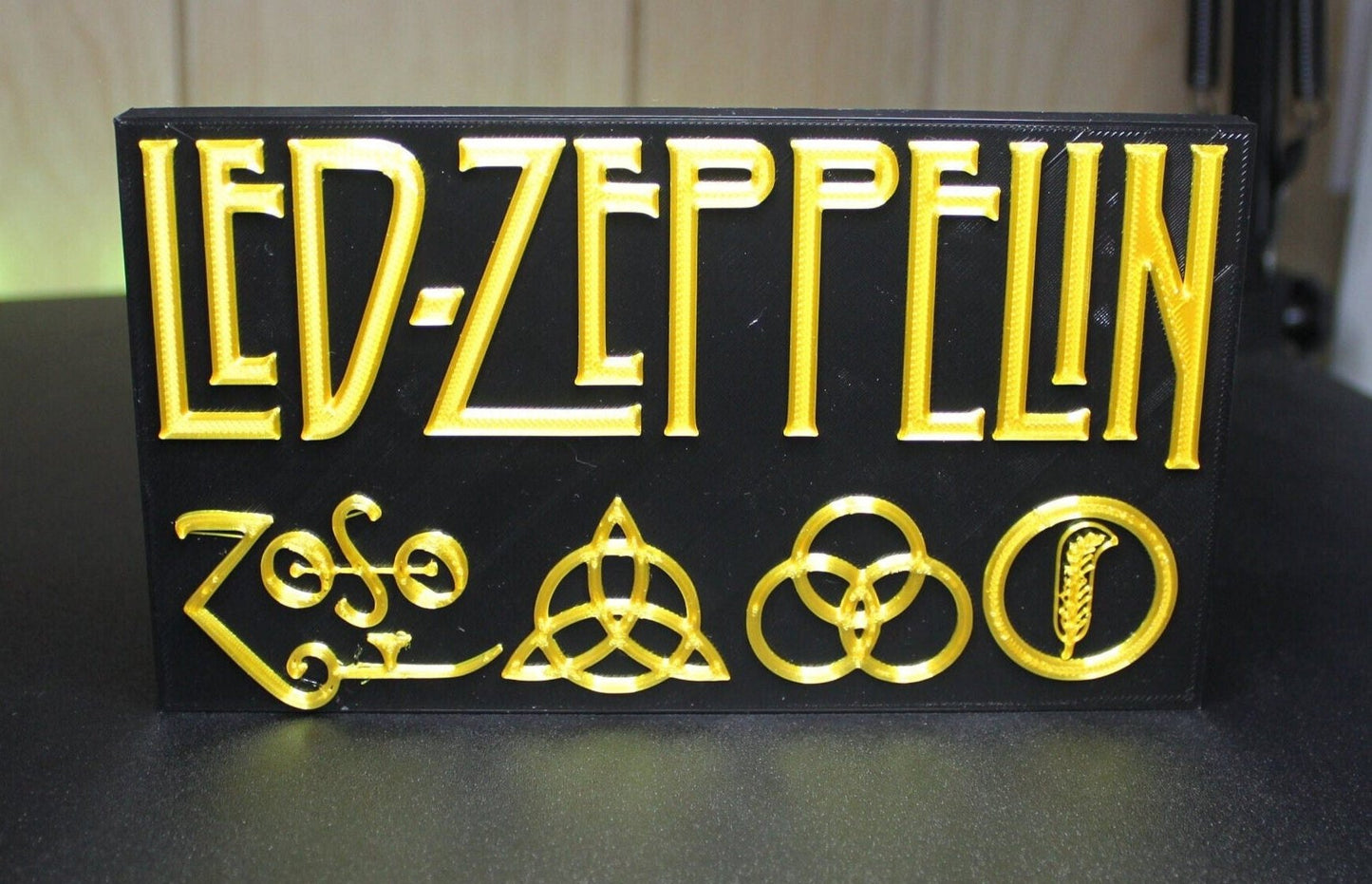 Led Zeppelin 3D Printed Logo Art