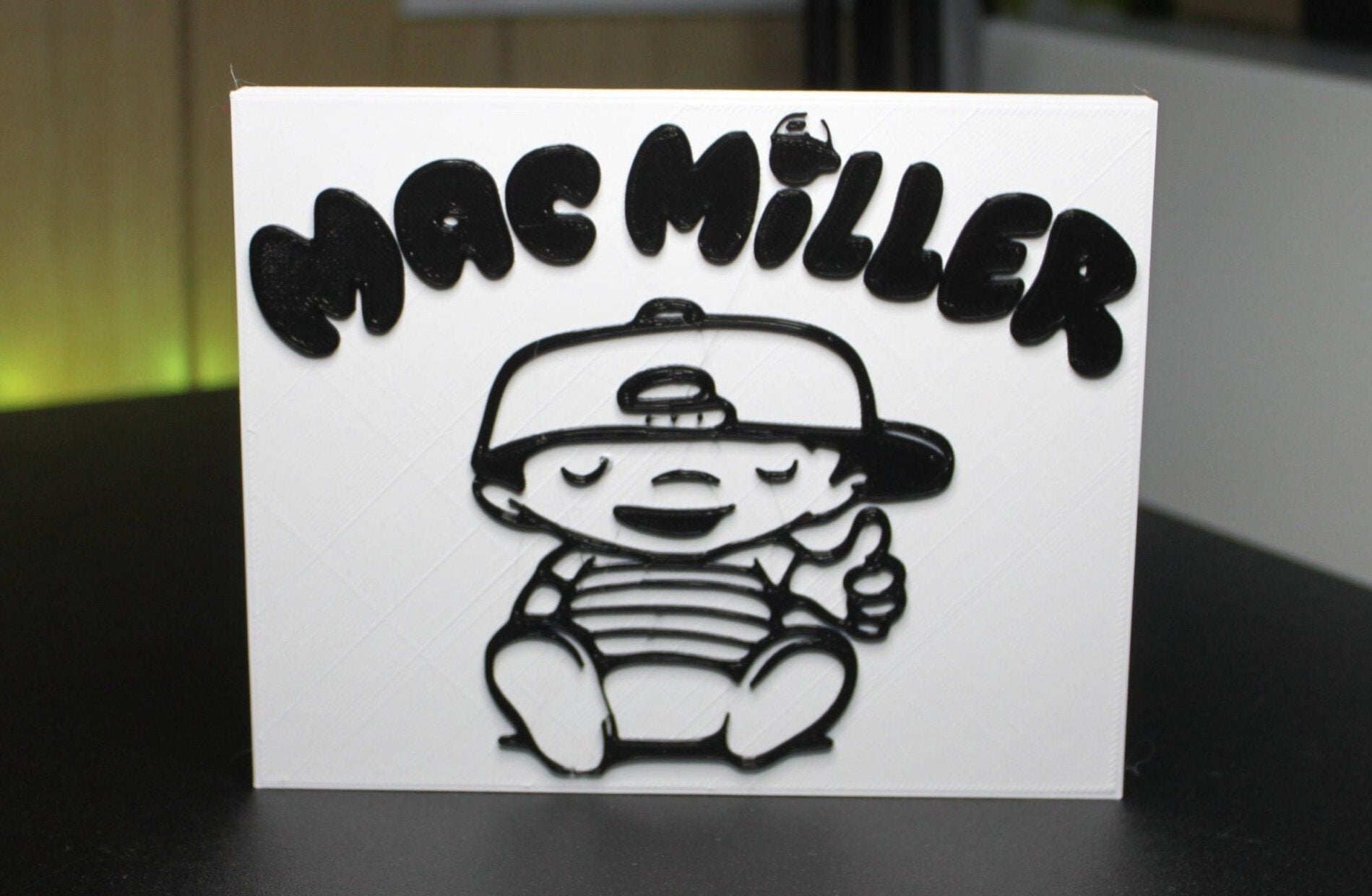 Mac Miller 3D Printed Logo Art