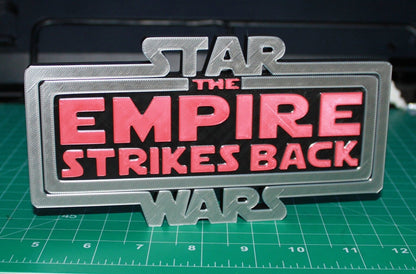 Star Wars The Empire Strikes Back 3D printed Logo Art