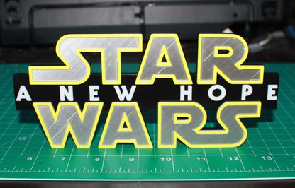 Star Wars A New Hope 3D printed Logo Art