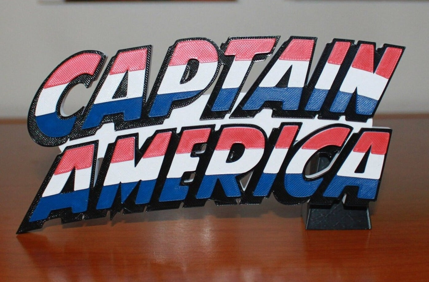 Captain America 3D printed Comic Logo Art