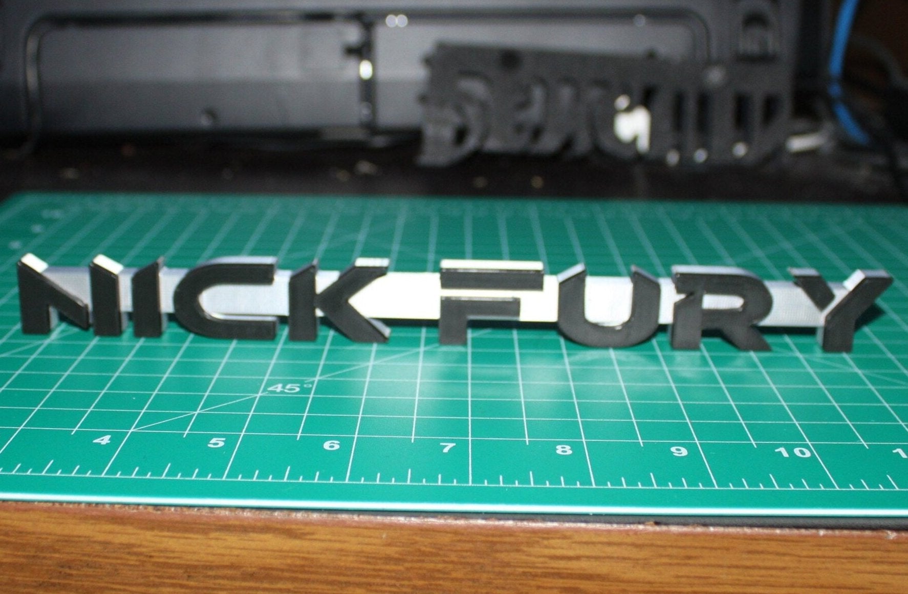 Nick Fury 3D printed Comic Logo Art