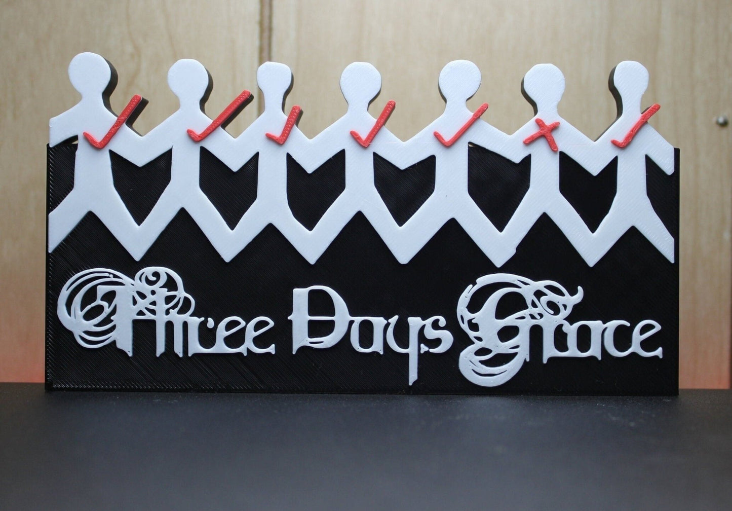 Three Days Grace 3D Printed Logo Art