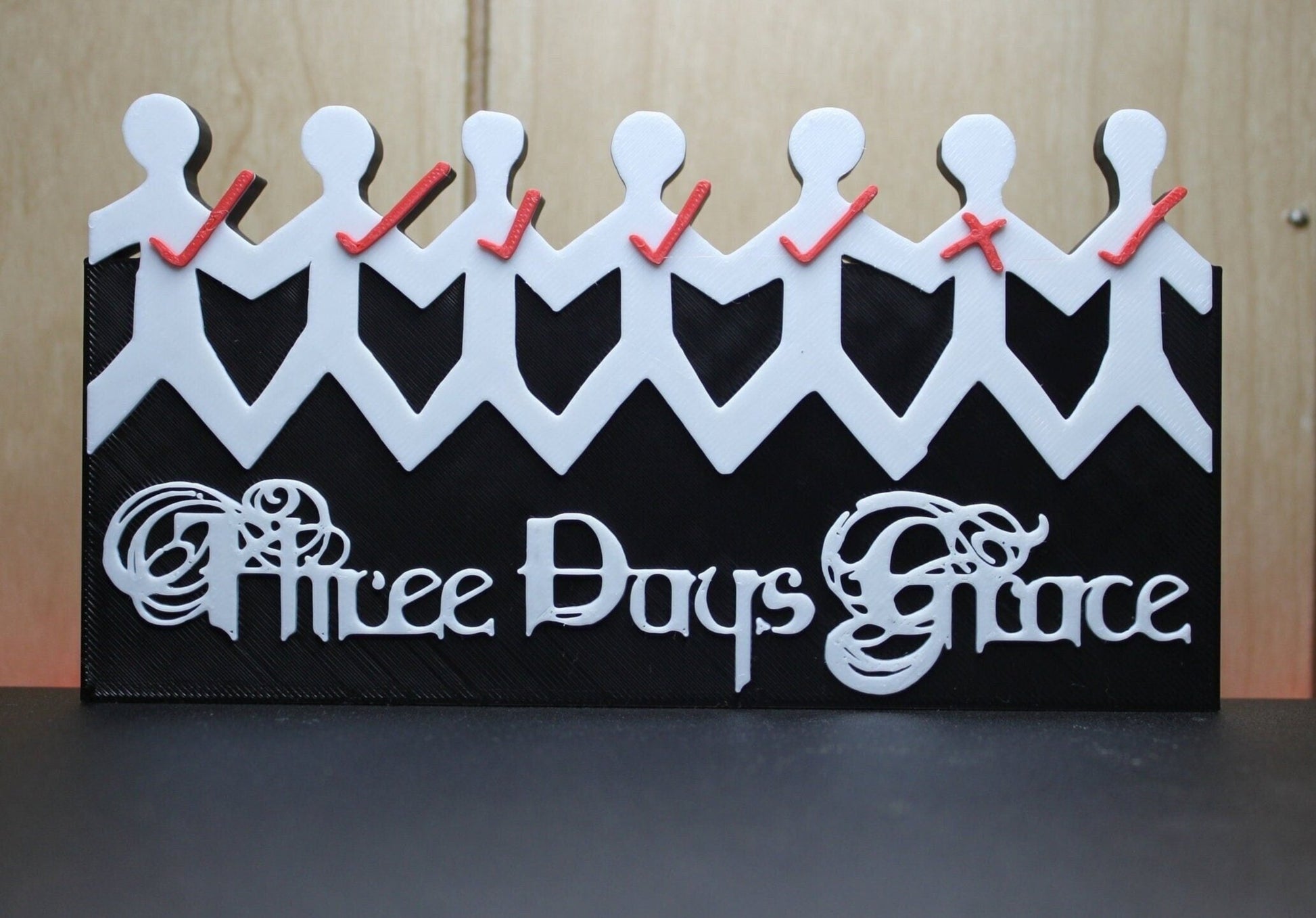 Three Days Grace 3D Printed Logo Art