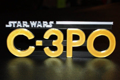 C-3PO 3D printed Logo Art