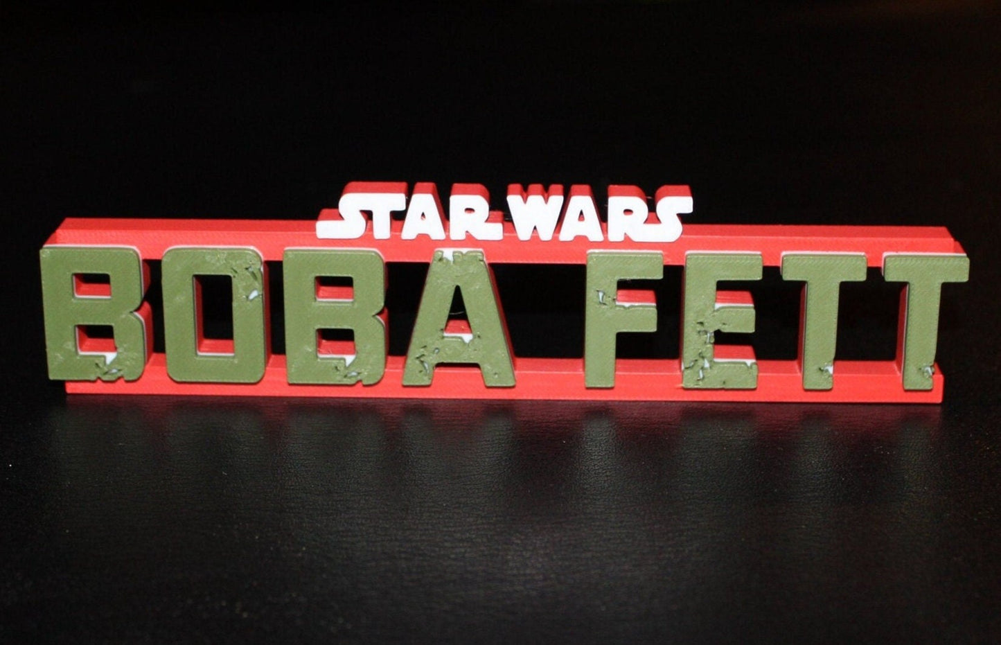 Boba Fett 3D printed Comic Logo Art