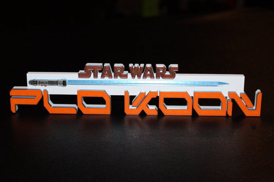 Plo Koon w/lightsaber 3D printed Logo Sign Wall Desk Shelf Art