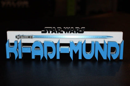 Ki-Adi-Mundi w/lightsaber 3D printed Logo Art