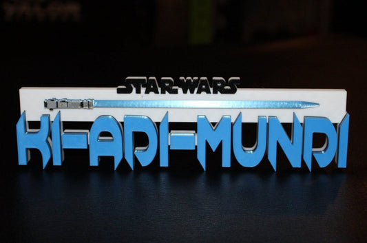 Ki-Adi-Mundi w/lightsaber 3D printed Logo Art