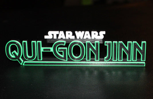 Qui-Gon Jinn 3D printed Comic Logo Art