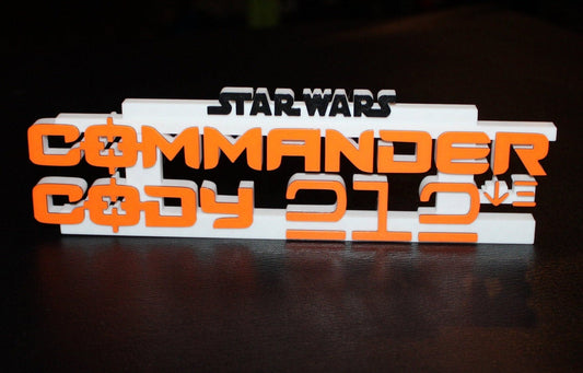 Commander Cody 3D printed Logo Art