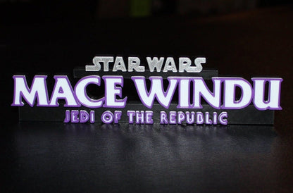 Mace Windu 3D printed Logo Art