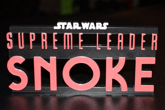 Snoke 3D printed Logo Art