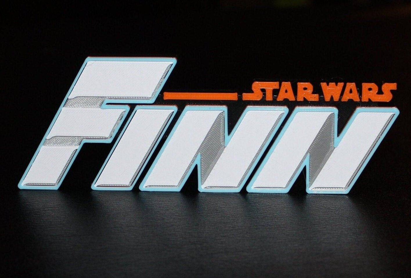 Finn 3D printed Comic Logo Art