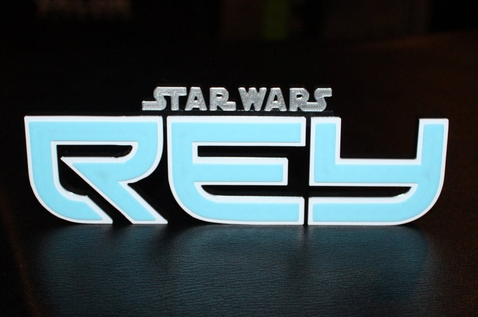 Rey Skywalker 3D printed Comic Logo Art