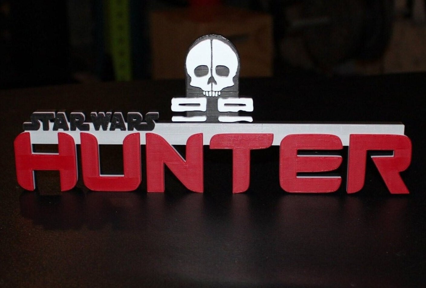 Hunter 3D printed Logo Art