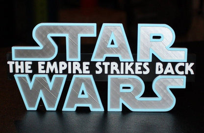 Star Wars The Empire Strikes Back 3D printed Logo Art