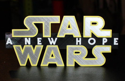 Star Wars A New Hope 3D printed Logo Art