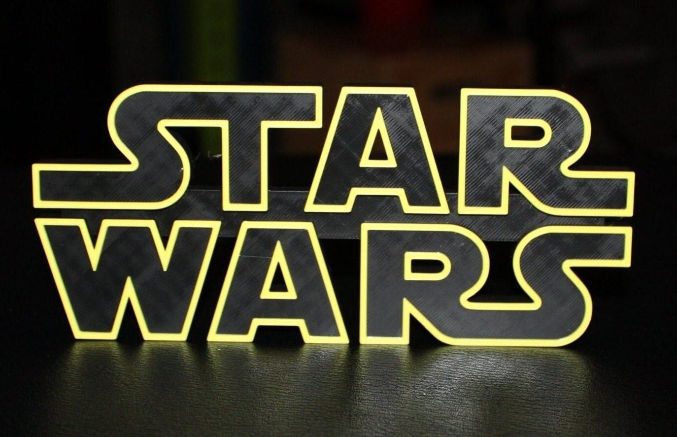 Star Wars 3D printed Logo Art