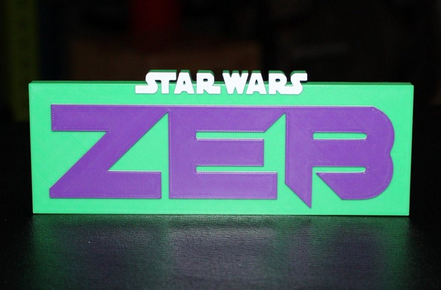 Zeb 3D printed Logo Art