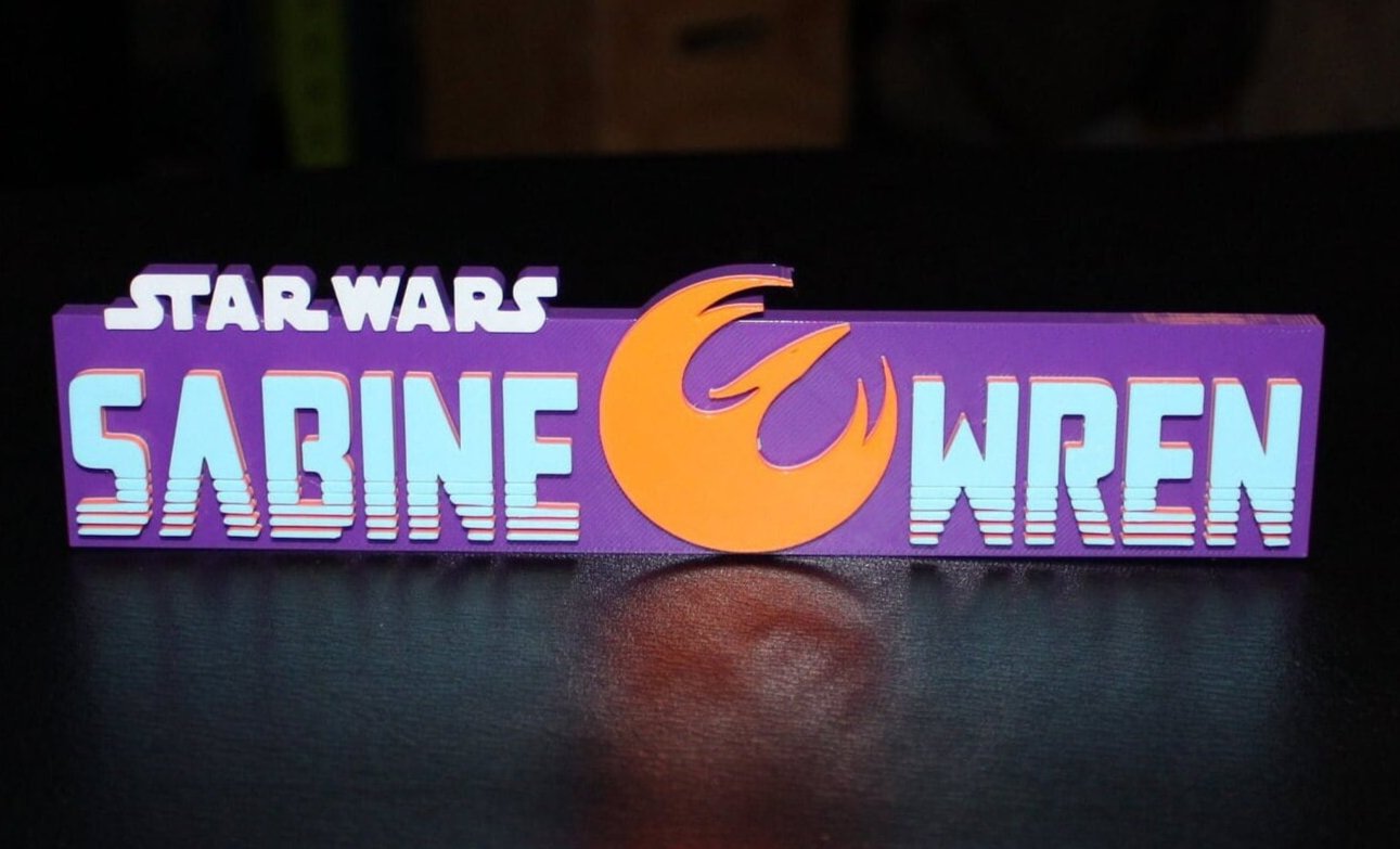 Sabine Wren 3D printed Logo Art