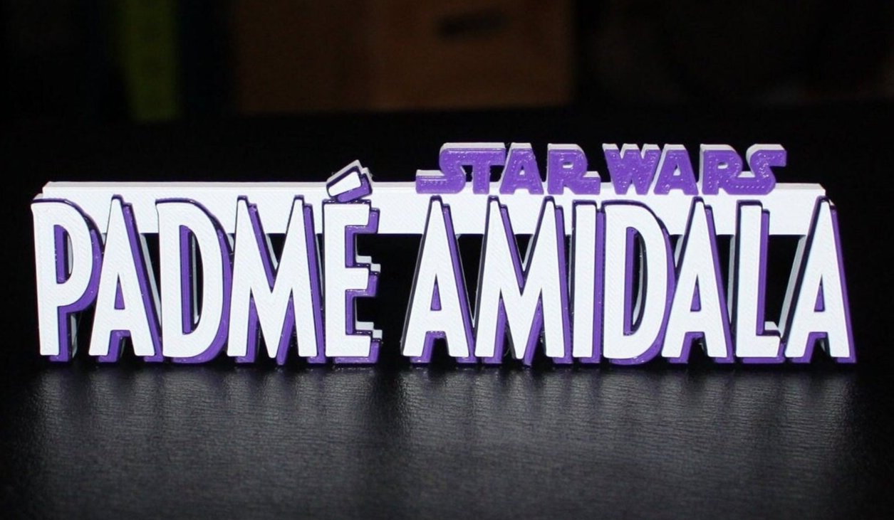 Padme Amidala 3D printed Comic Logo Art