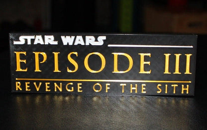 Star Wars Episode III 3D printed Logo Art