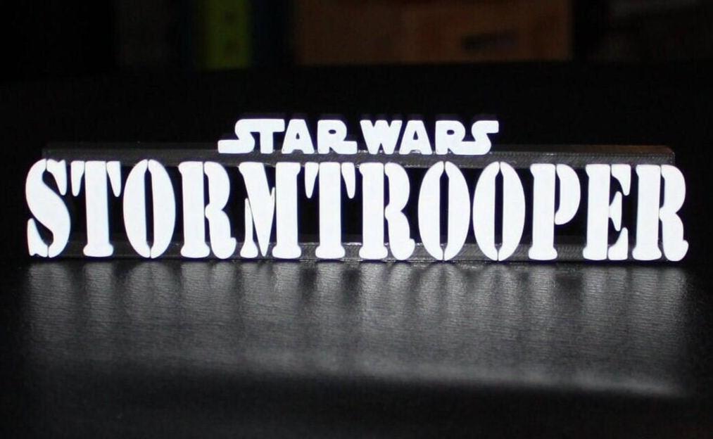 Stormtrooper 3D printed Comic Logo Art