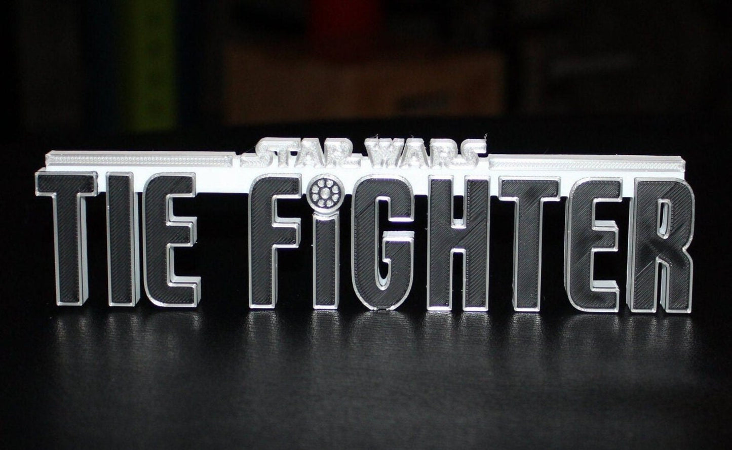 Tie Fighter 3D printed Logo Art