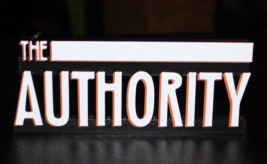 The Authority 3D printed Comic Logo Art