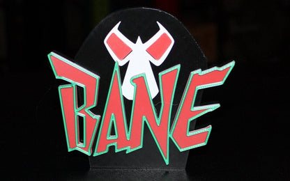 Bane 3D printed Comic Logo Art