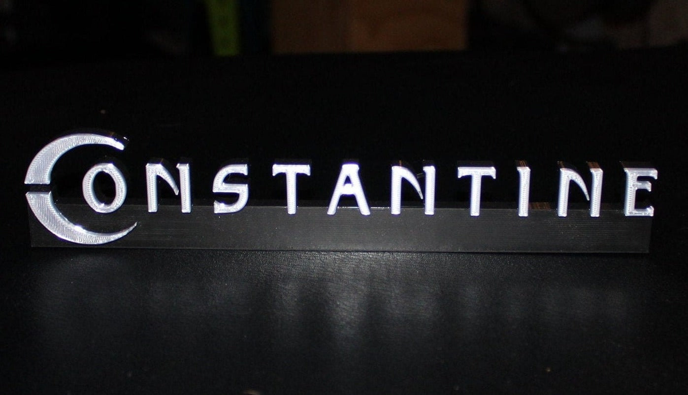 Constantine 3D printed Comic Logo Art