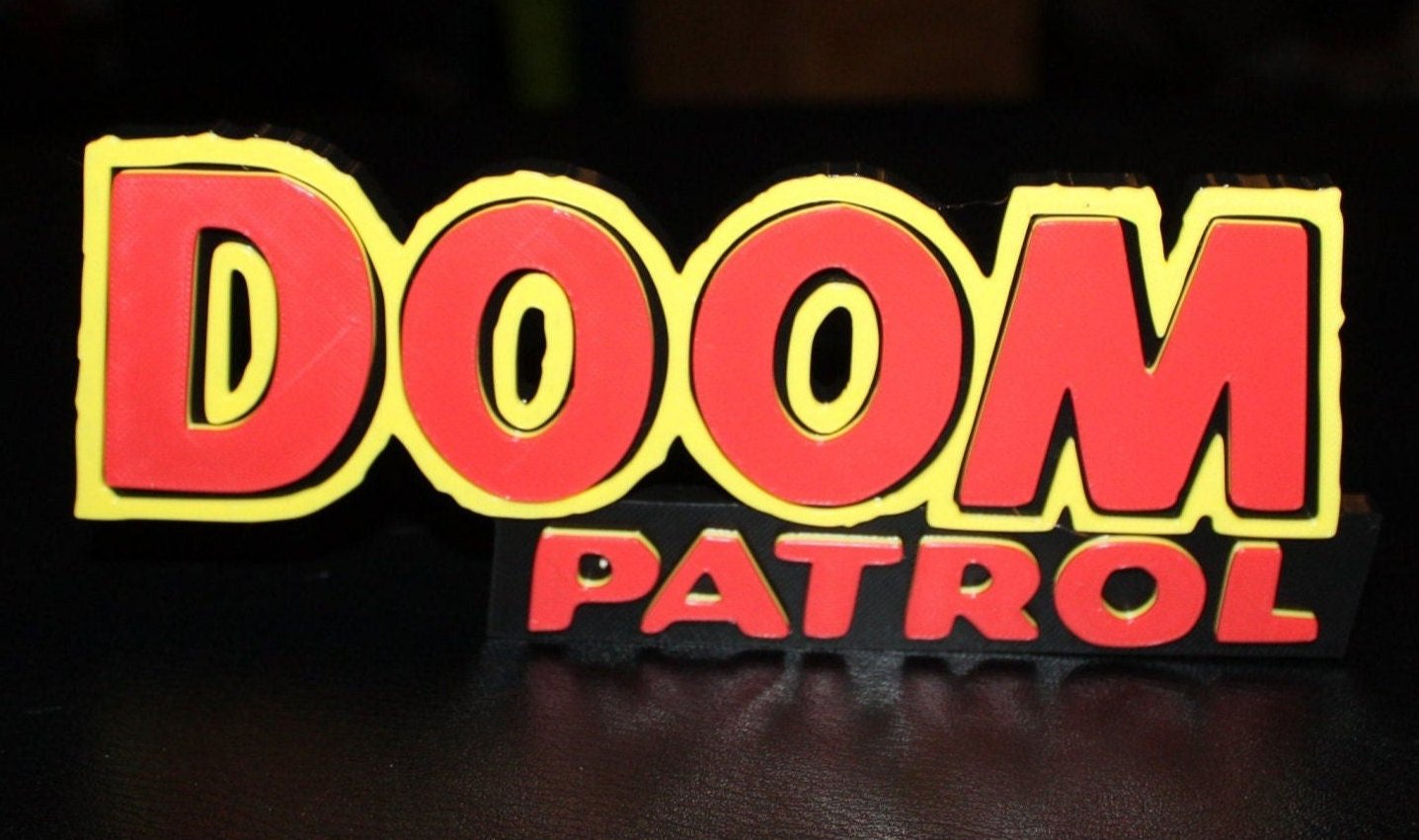 Doom Patrol 3D printed Comic Logo Art