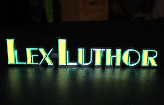 Lex Luthor 3D printed Comic Logo Art