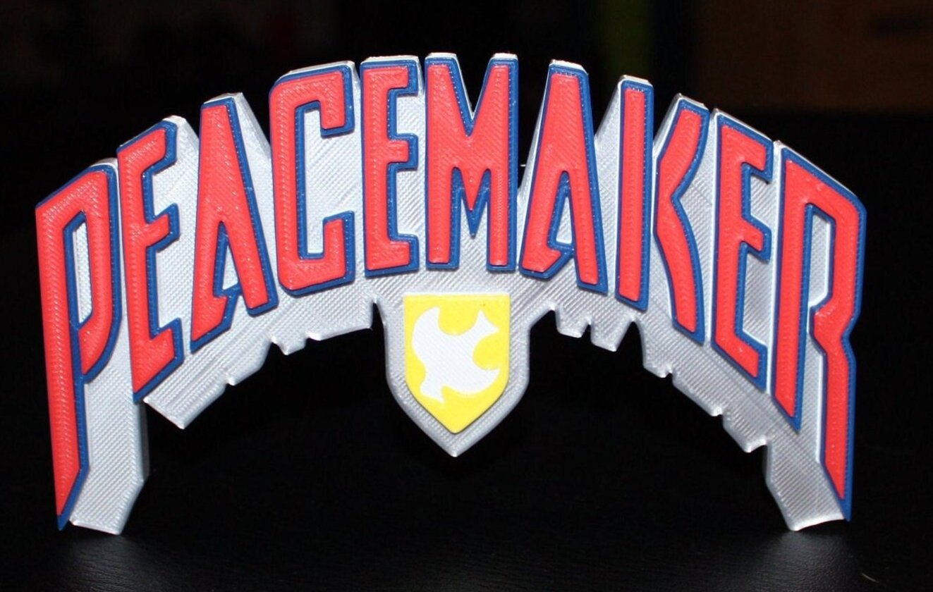 Peacemaker 3D printed Logo Sign Wall Desk Shelf Art – WindyCity3D