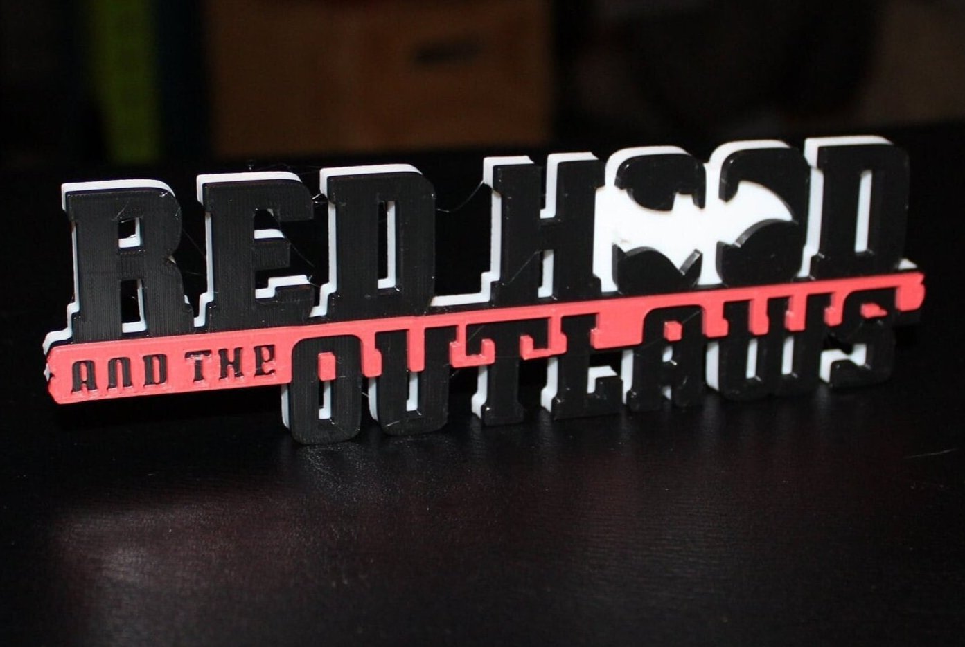 Red Hood and the Outlaws 3D printed Comic Logo Art