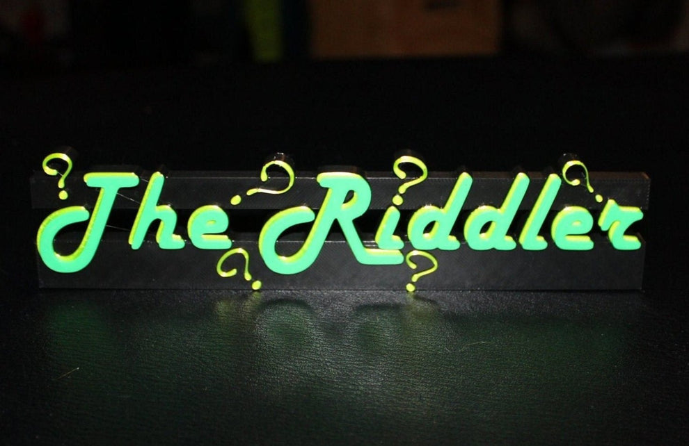 Riddler 3D printed Logo Sign Wall Desk Shelf Art β WindyCity3D
