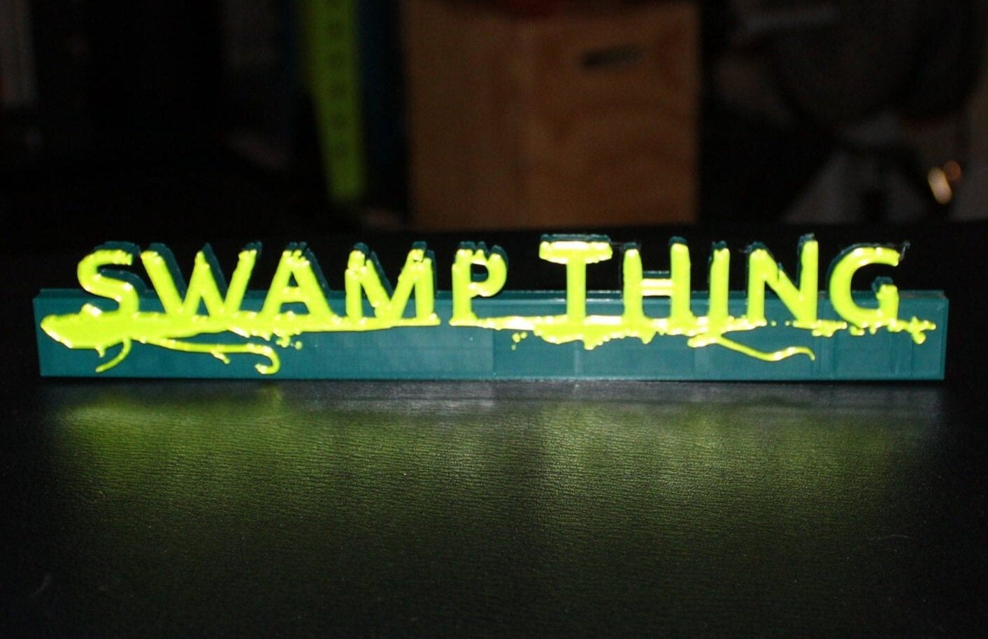 Swamp Thing 3D printed Comic Logo Art