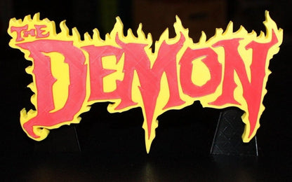 Demon 3D printed Comic Logo Art