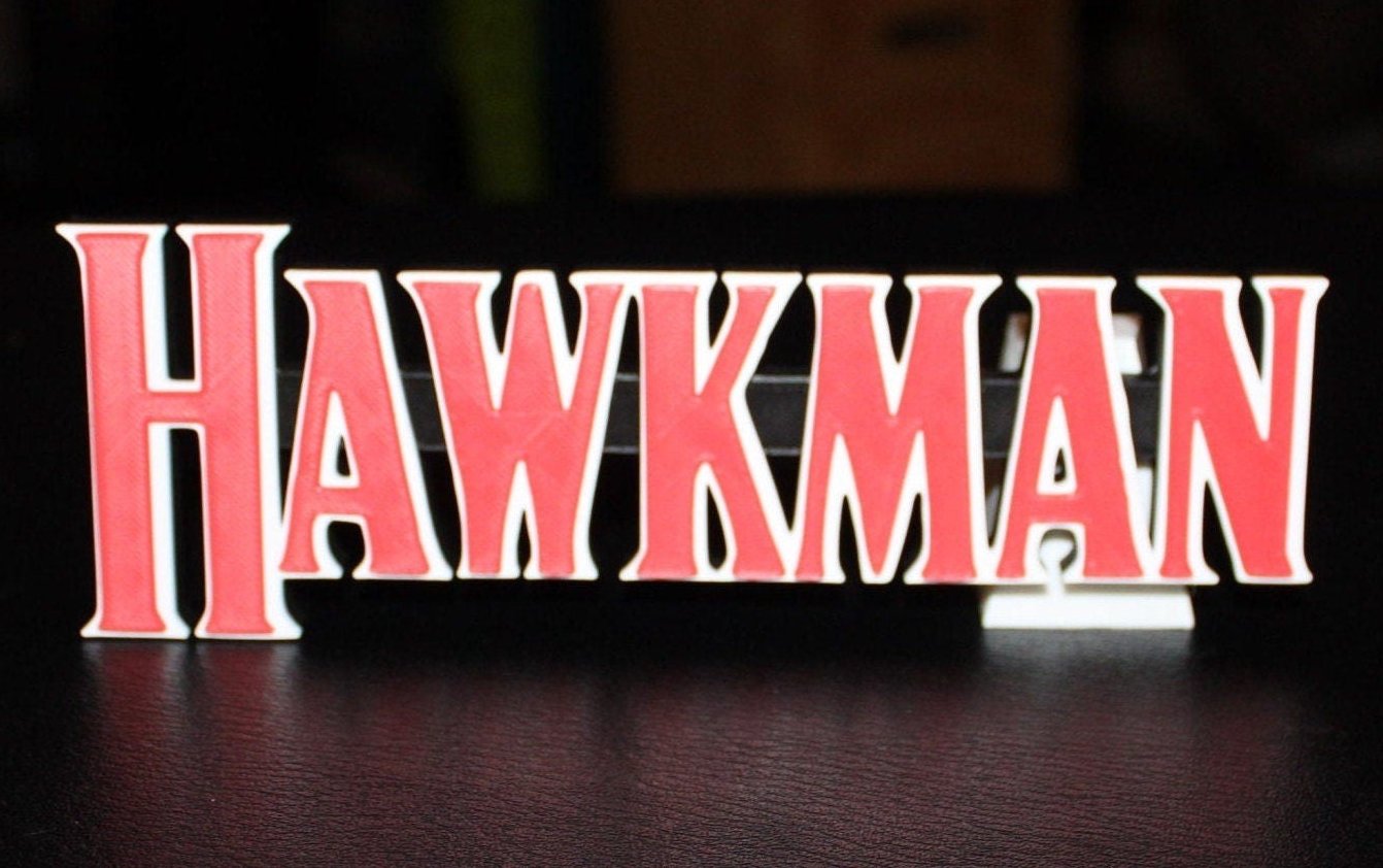 Hawkman 3D printed Comic Logo Art