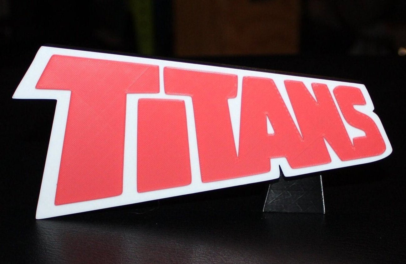 Titans 3D printed Comic Logo Art