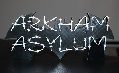 Arkham Asylum Video Game 3D printed Logo Art