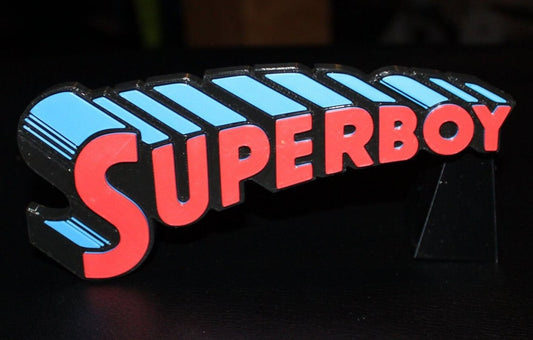 Superboy 3D printed Comic Logo Art