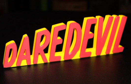 Daredevil 3D printed Comic Logo Art