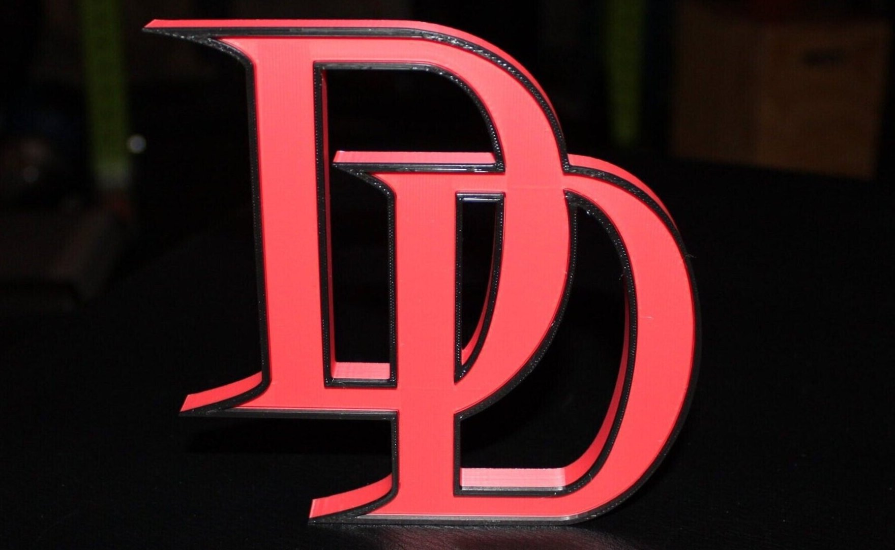 Daredevil DD Logo 3D printed Comic Logo Art – WindyCity3D