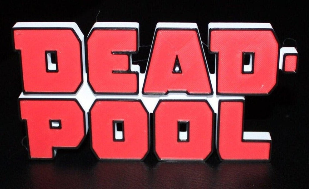Deadpool 3D printed Logo Sign Wall Desk Shelf Art – WindyCity3D