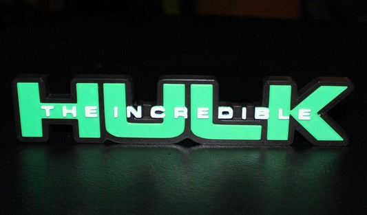 Incredible Hulk 3D printed Comic Logo Art