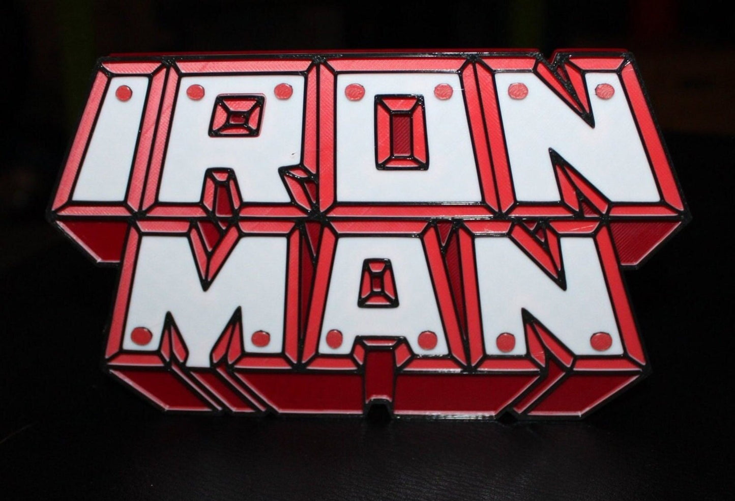 Iron Man 3D printed Comic Logo Art