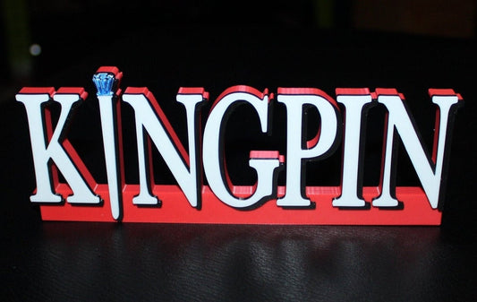 Kingpin 3D printed Comic Logo Art