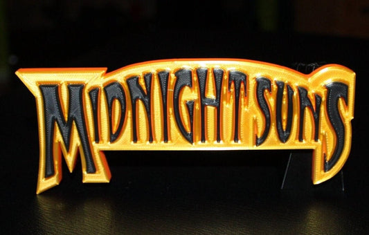 Midnight Suns 3D printed Comic Logo Art